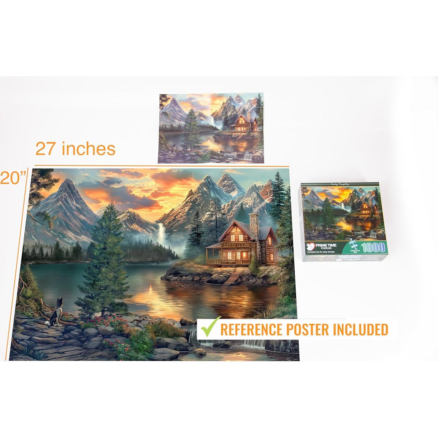 Rompecabezas 1000 Piezas Prime Time - Cabaña en la Montaña 50.8x68.6cm