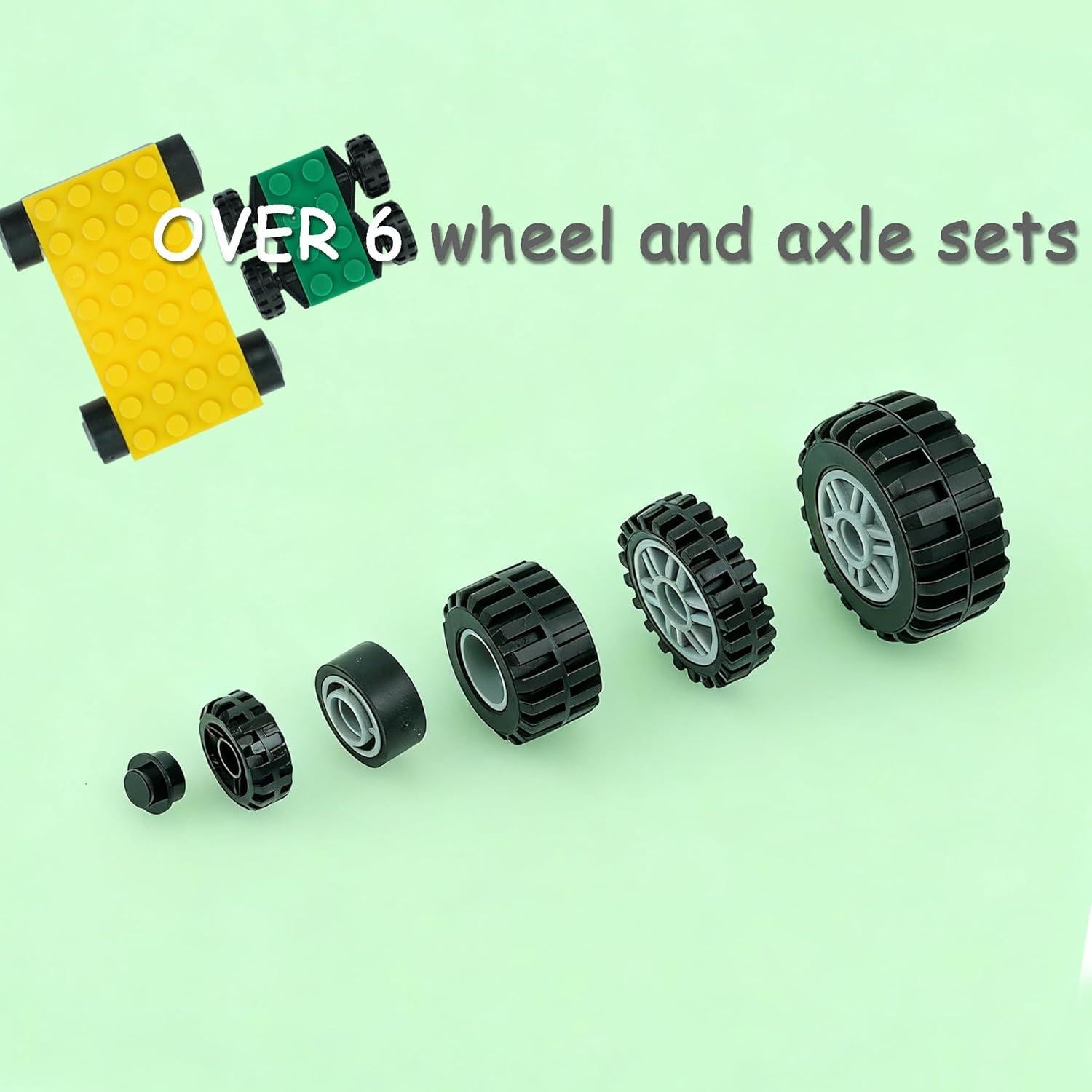 Conjunto de Ruedas y Ejes Pamvava - 298 Piezas para Juguetes