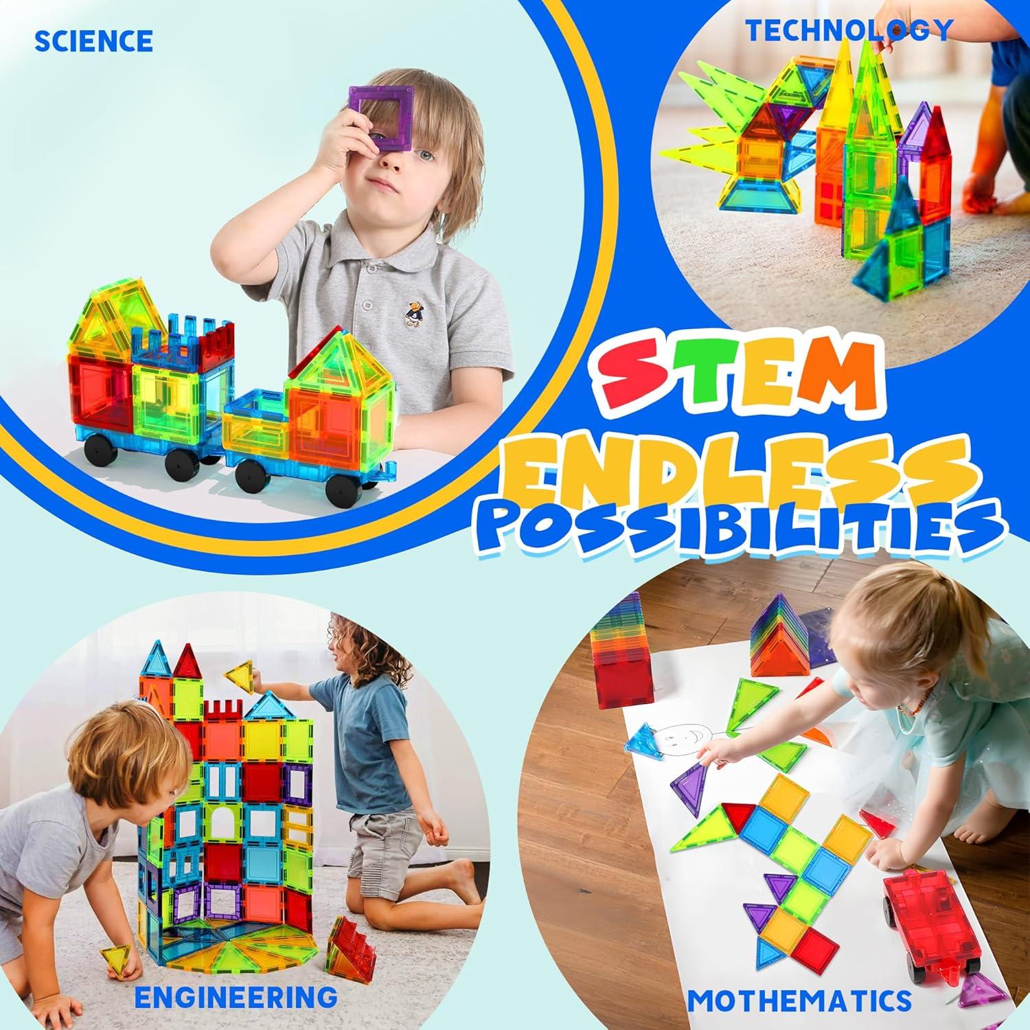 Bloques Magnéticos W WISE BLOCK 131 Piezas para Niños 3+