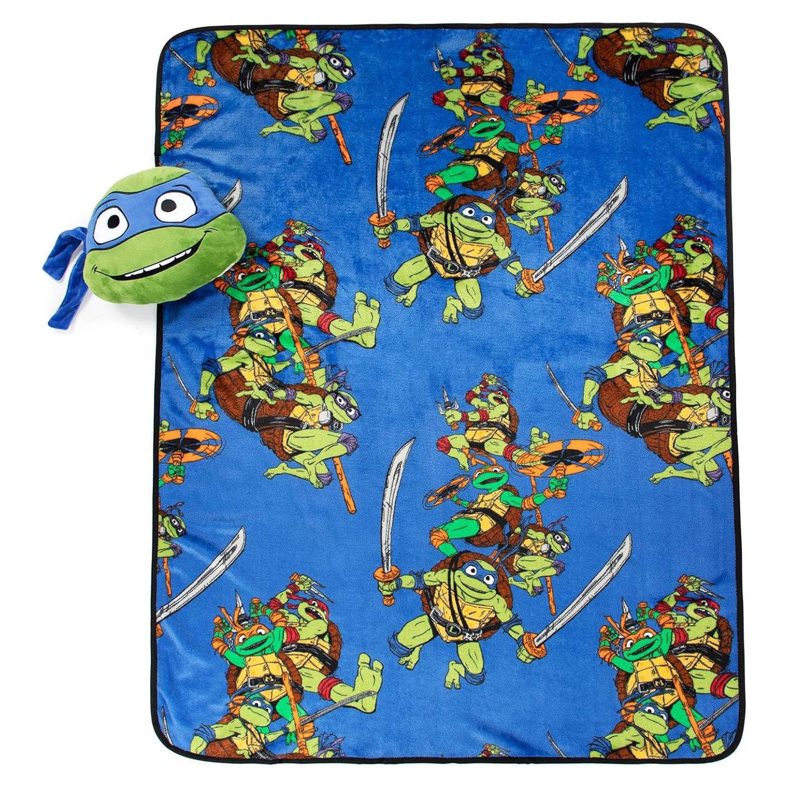 Set de Manta y Almohada Jay Franco Tortugas Ninja Leonardo 2 Piezas
