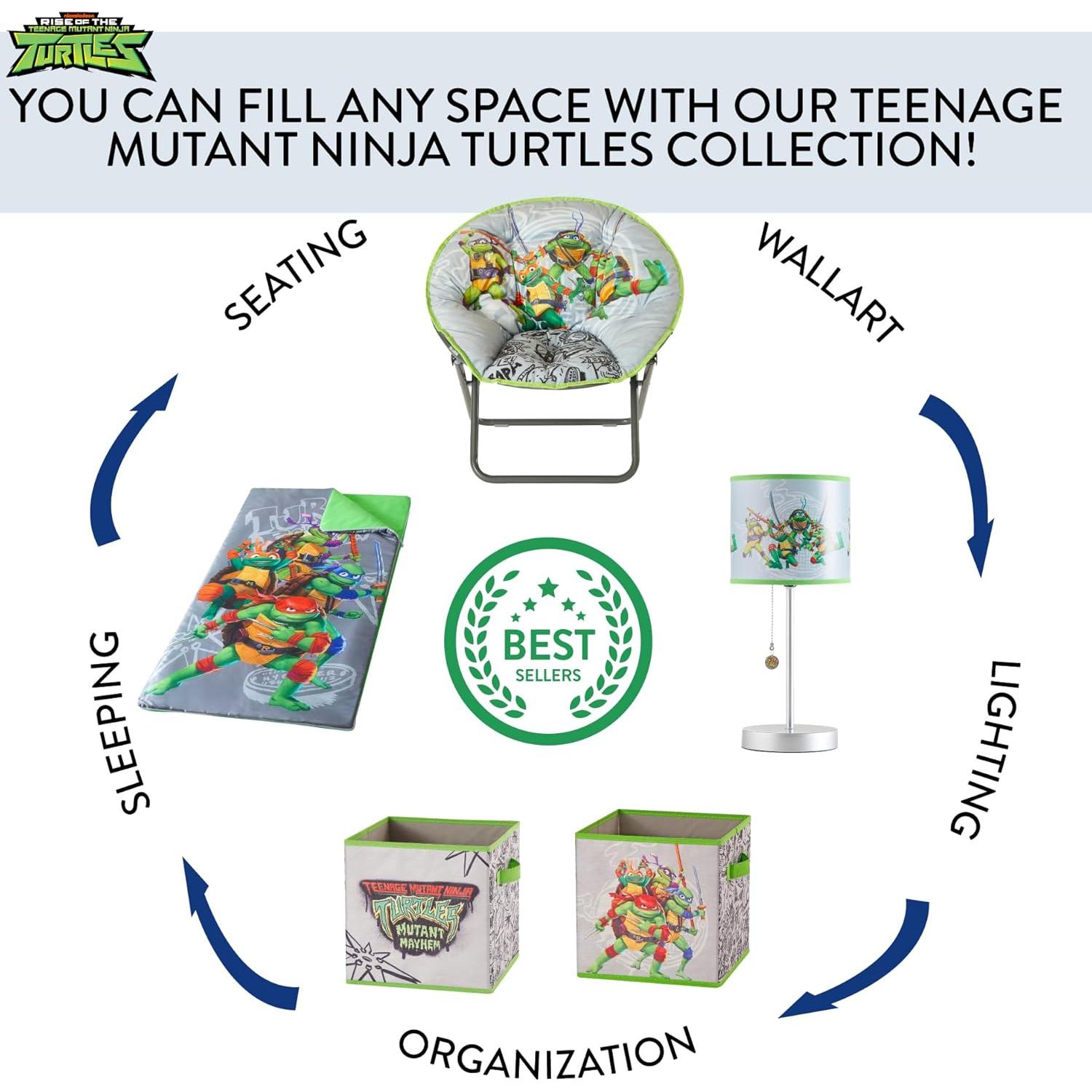 Cesto Pop-Up Tortugas Ninja Idea Nuova 53.3cm - Almacenamiento Ropa y Juguetes