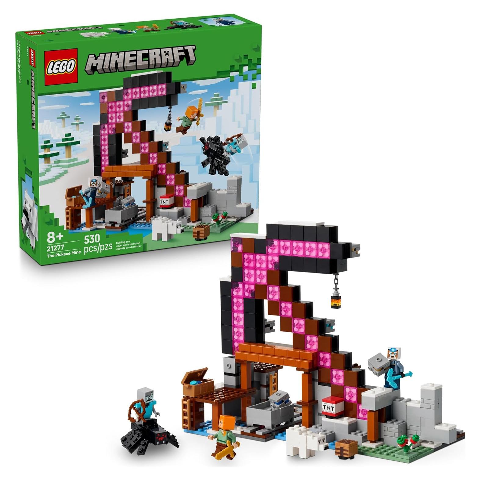 LEGO Minecraft La Mina de la Pica 21277 - Set de Construcción 530 Piezas