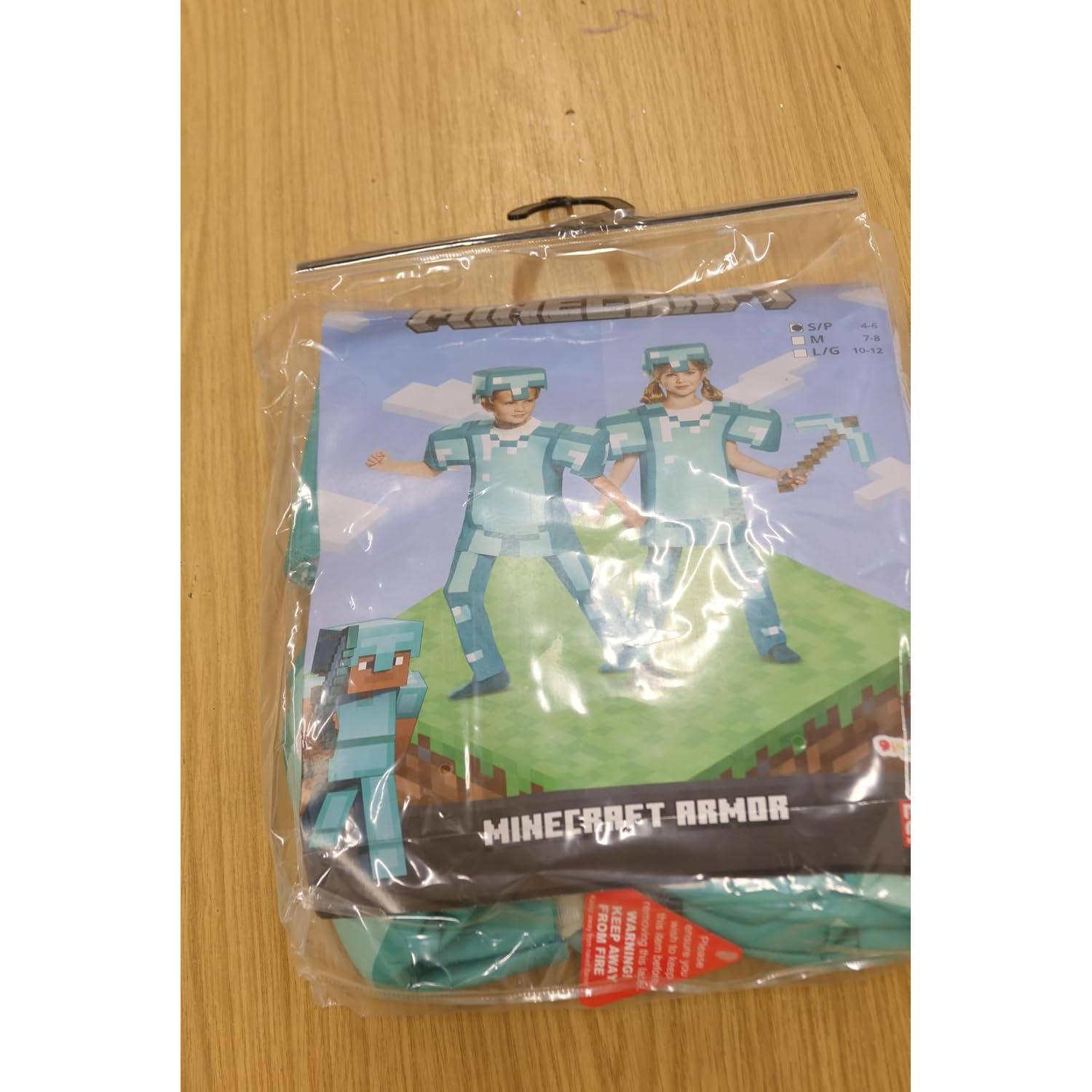 Disfraz Deluxe Armadura de Diamante Minecraft Niños L (10-12)