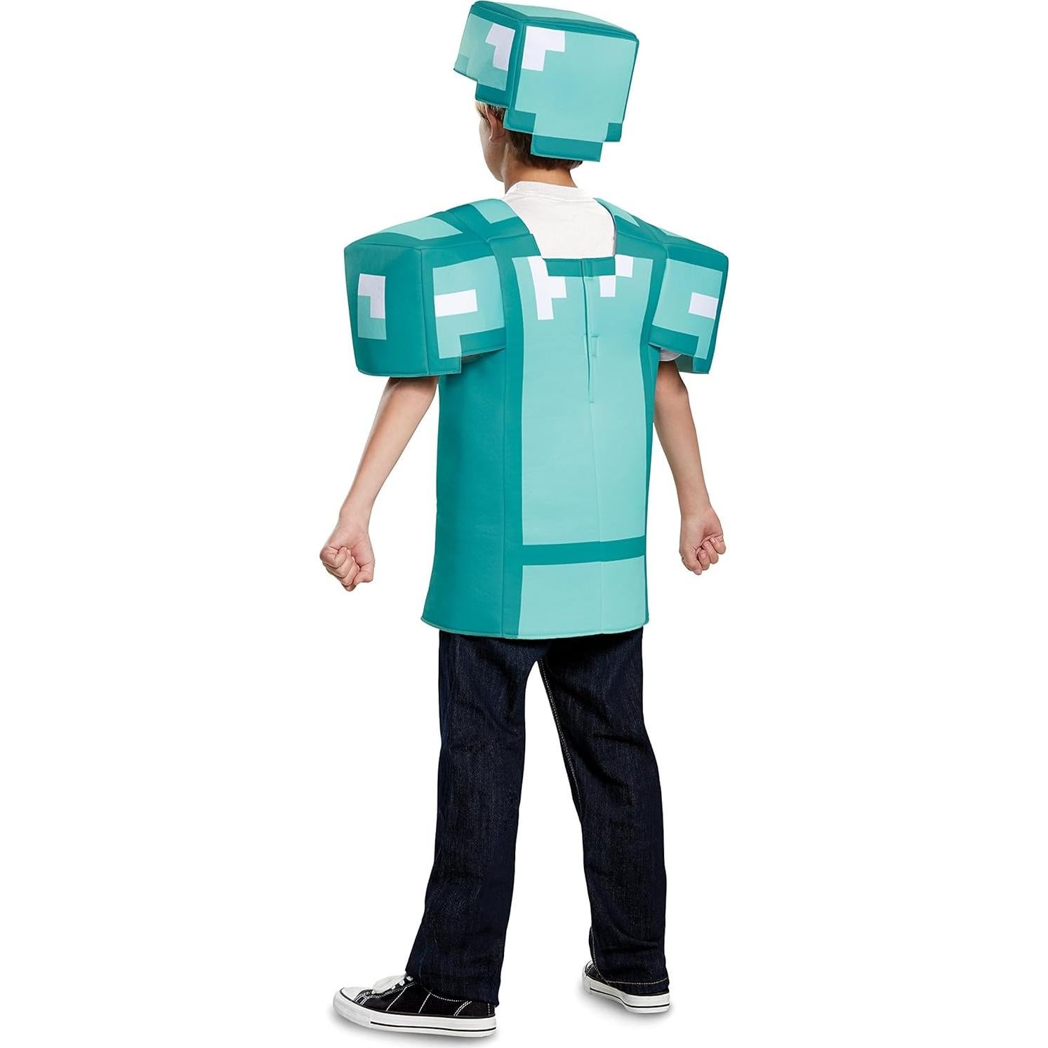 Disfraz Armadura Minecraft Azul Grande 10-12 Años