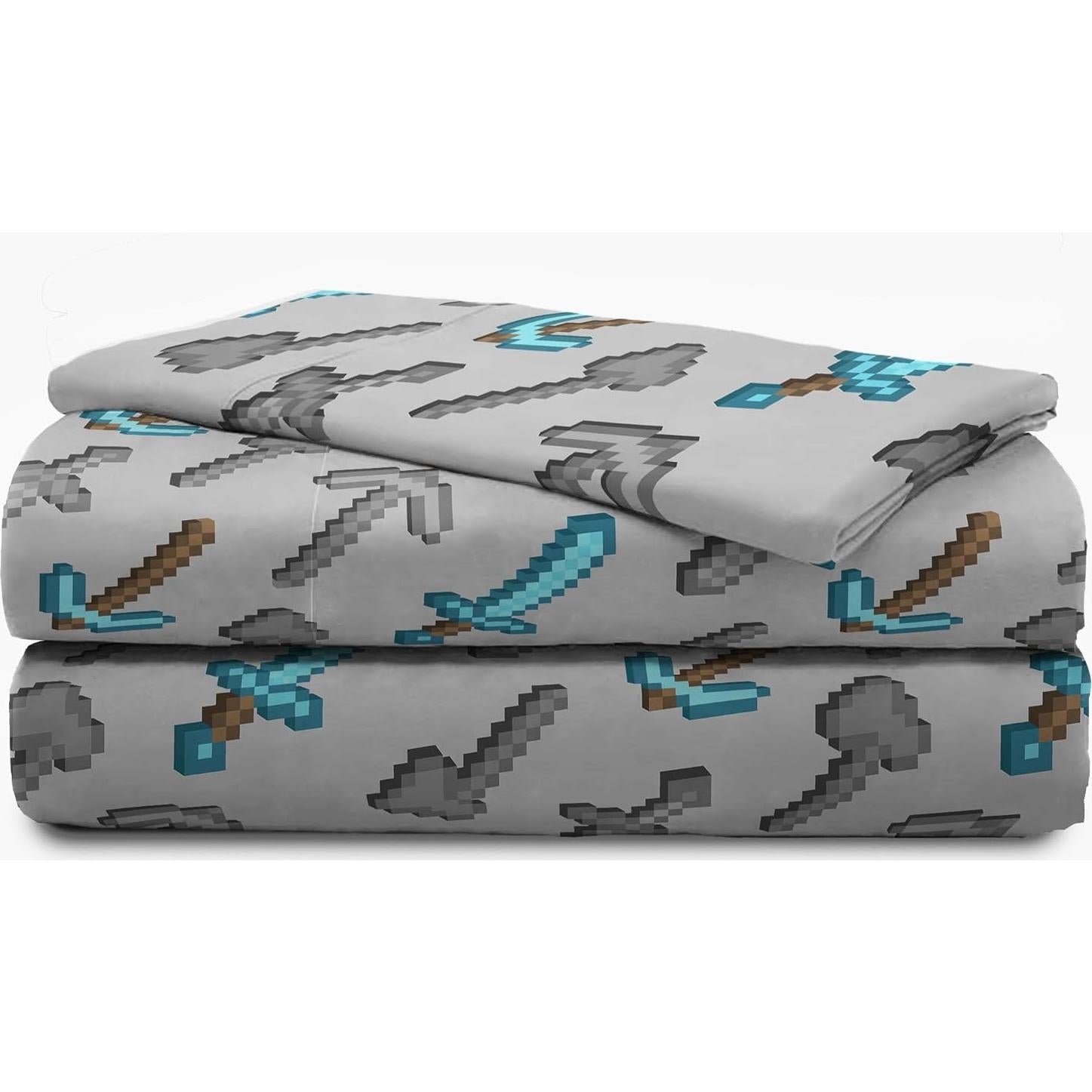 Juego de Cama Twin Jay Franco Minecraft 4 Piezas - Edredón y Sábanas