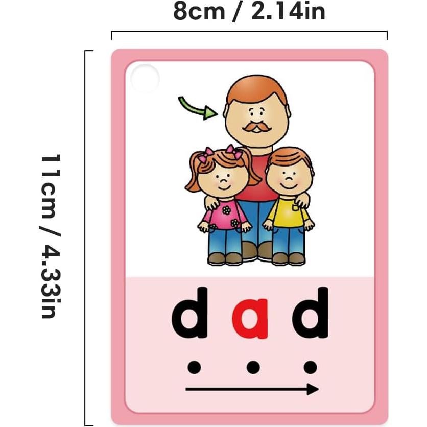 Tarjetas Didácticas CVC Lachilly 70 Palabras para Niños 3-10 Años