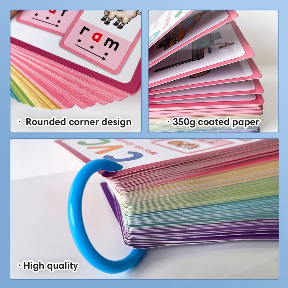 Tarjetas Didácticas CVC Lachilly 70 Palabras para Niños 3-10 Años