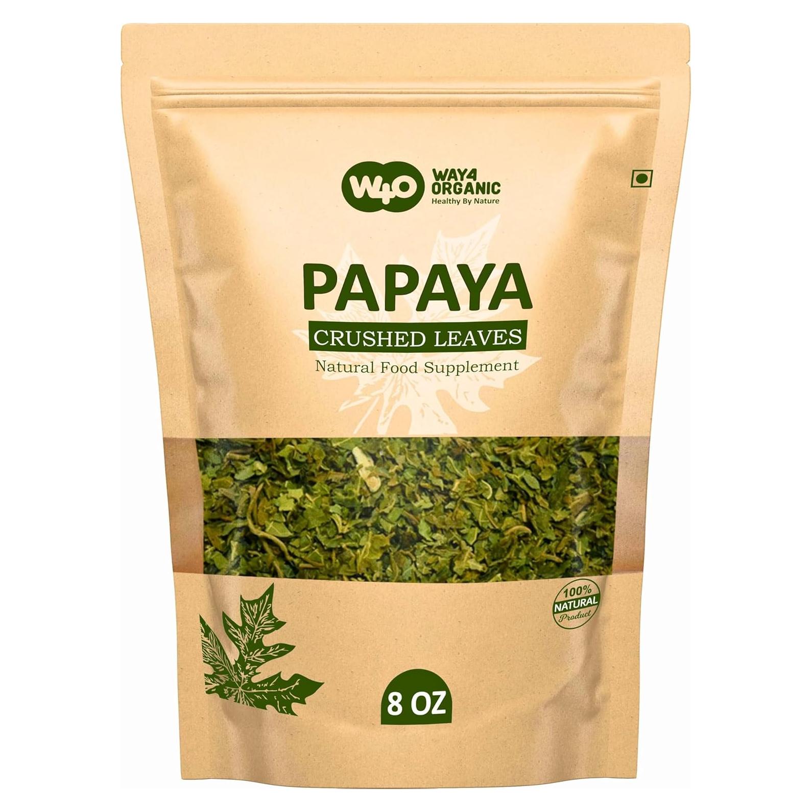 Té de Hoja de Papaya 227 Gr - Way4Organic, 100% Hojas Sueltas