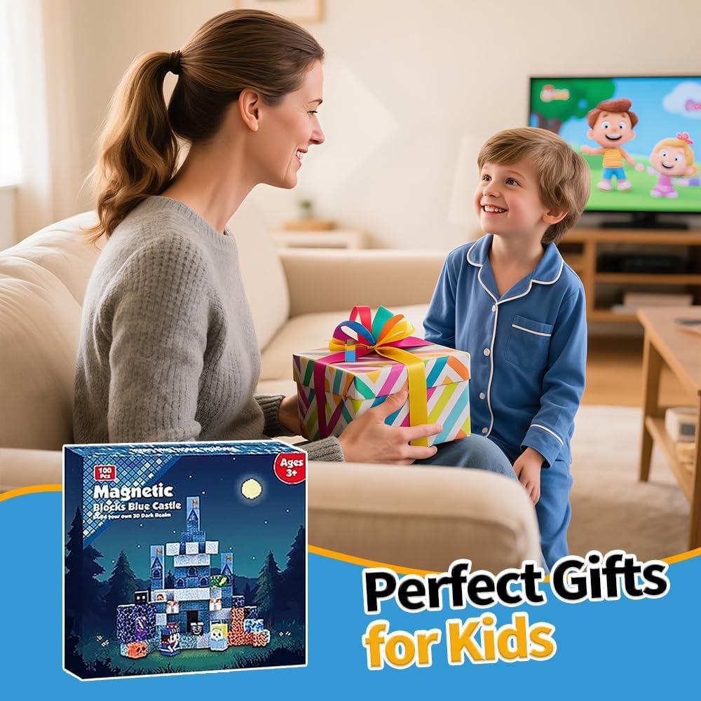 Bloques Magnéticos de Construcción Lolomi 100PCS Juguete STEM