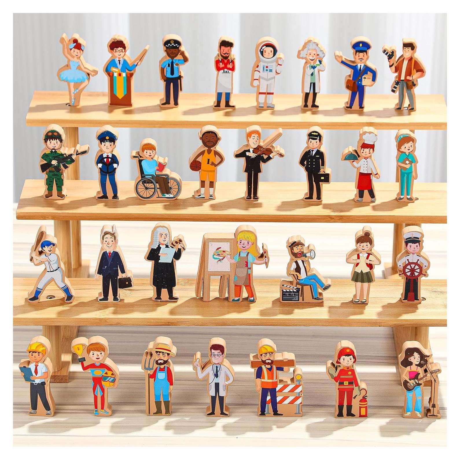 Juguetes de Madera Blosssound 30 Pcs Figuras Profesionales