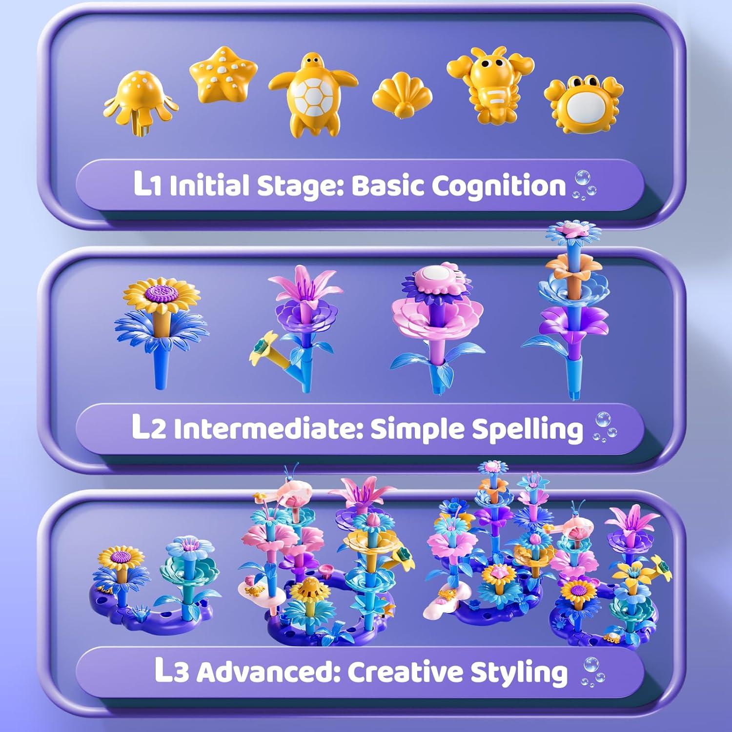 Set de Juguetes de Construcción de Jardín de Flores LILYBUDS 97 Piezas