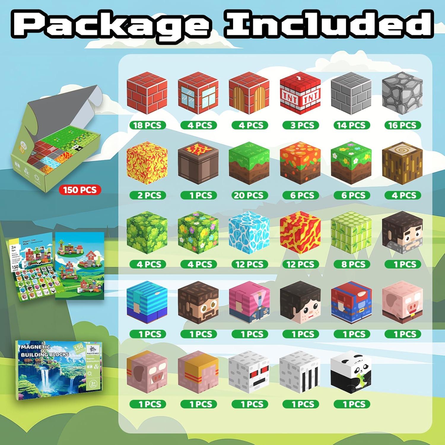 Bloques Magnéticos Iluminados 150PCS SSAWER para Niños 3+