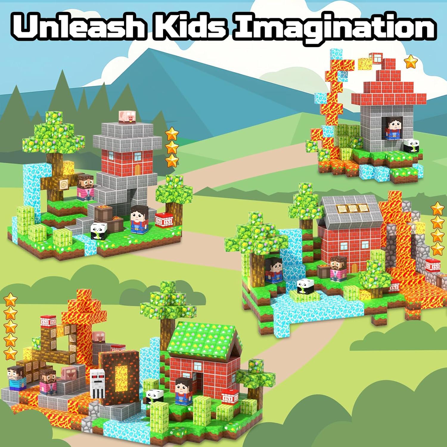 Bloques Magnéticos Iluminados 150PCS SSAWER para Niños 3+