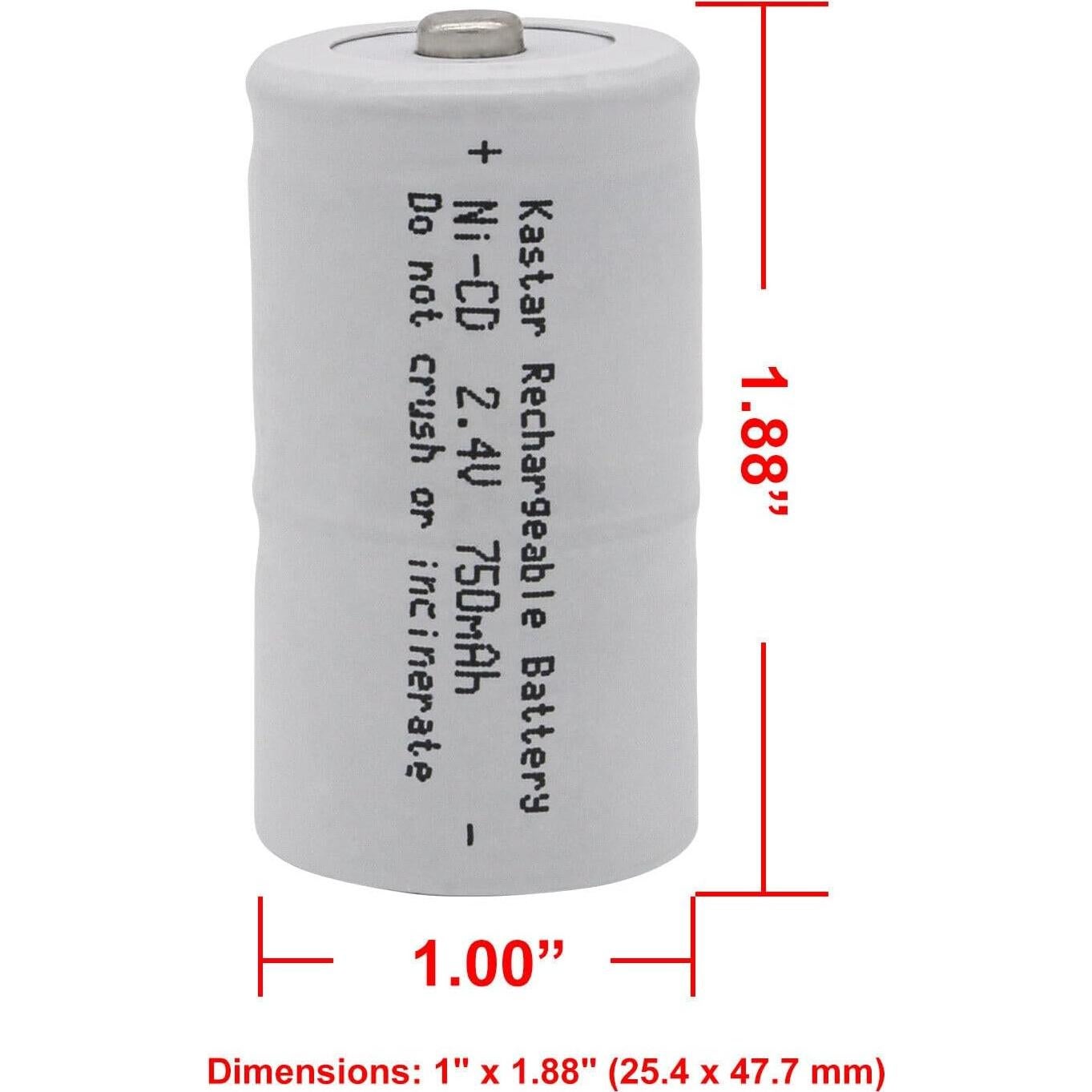 Batería Kastar 2.4V 750mAh para Detector de Gas TIF