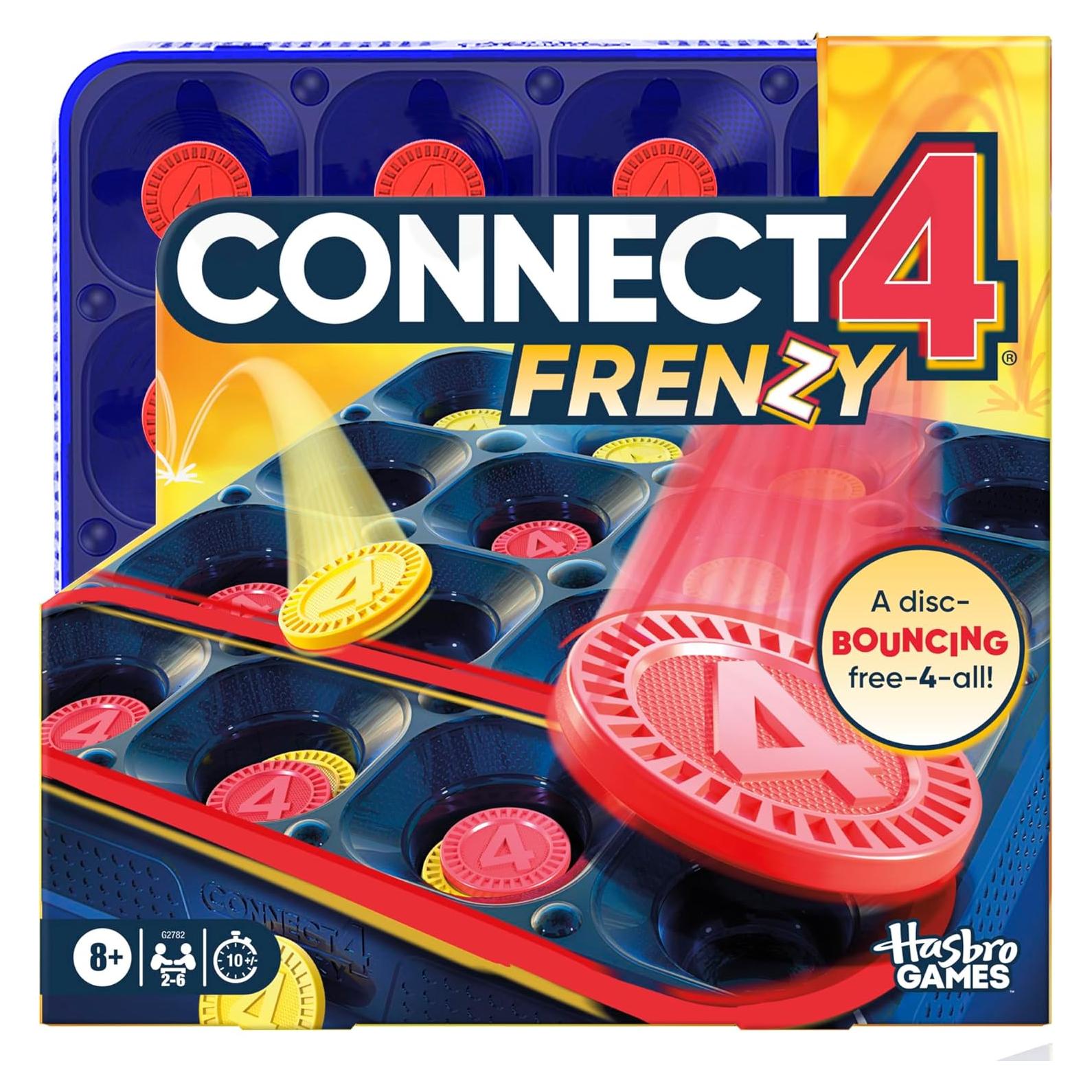 Juego Conecta 4 Frenzy Hasbro - 2 a 6 Jugadores, 10 Minutos