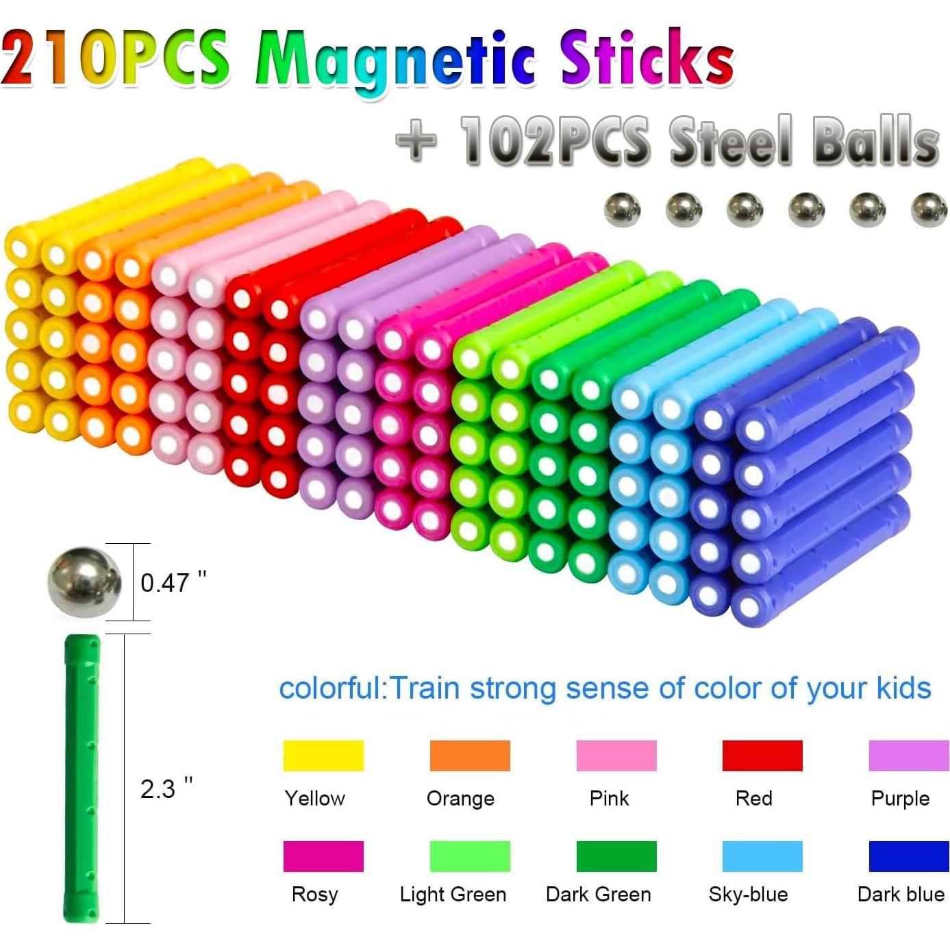 Conjunto de Bloques Magnéticos 312 Piezas Funifinds - Juguete Educativo 3D