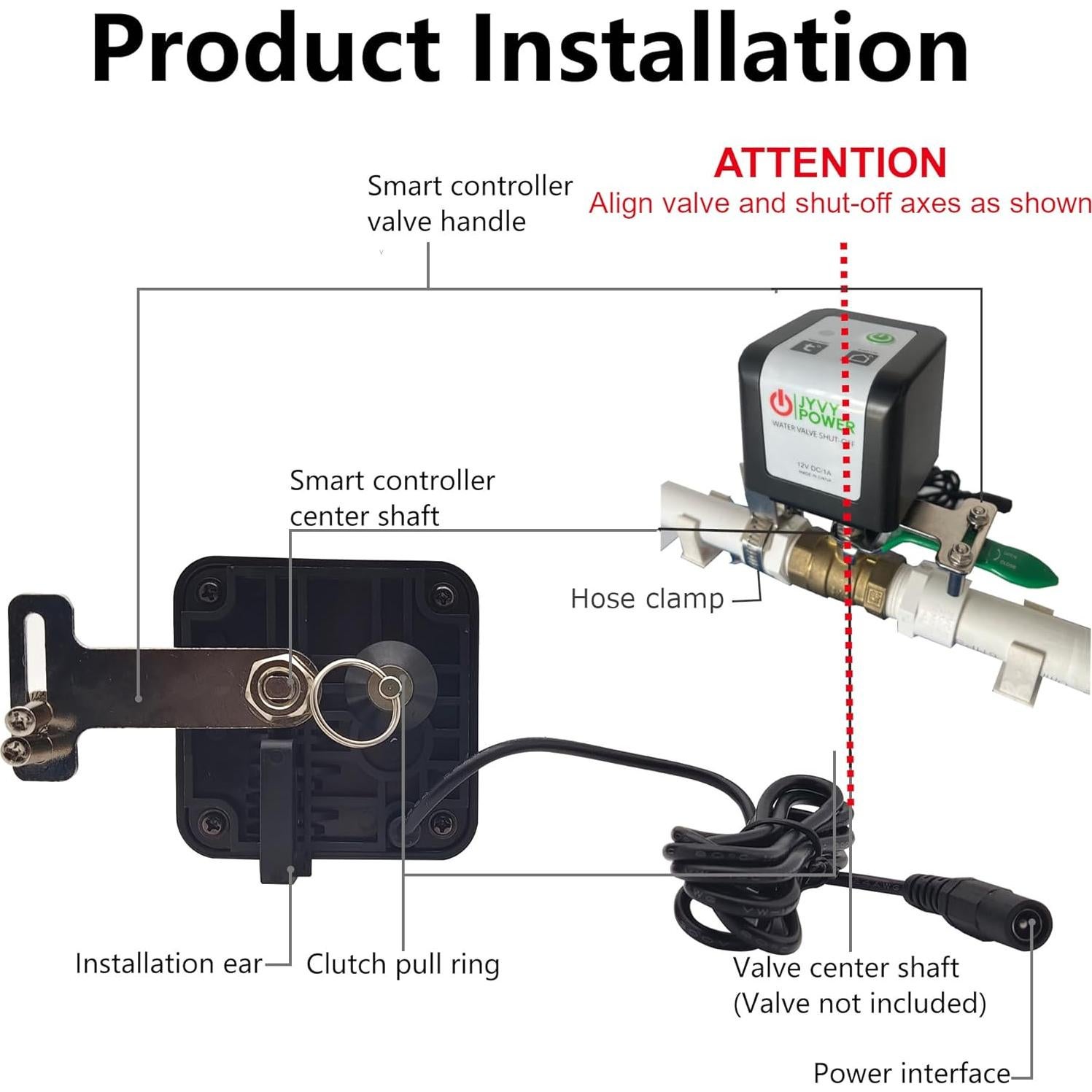 Válvula de Bola Inteligente JYVY POWER 1" WiFi/Bluetooth
