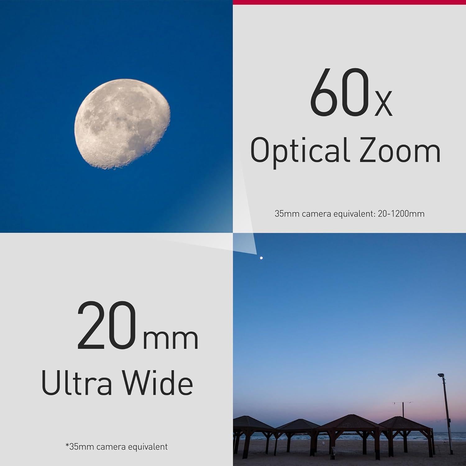 Cámara Digital Panasonic Lumix FZ80D 18.1MP Zoom 60x Accesorios