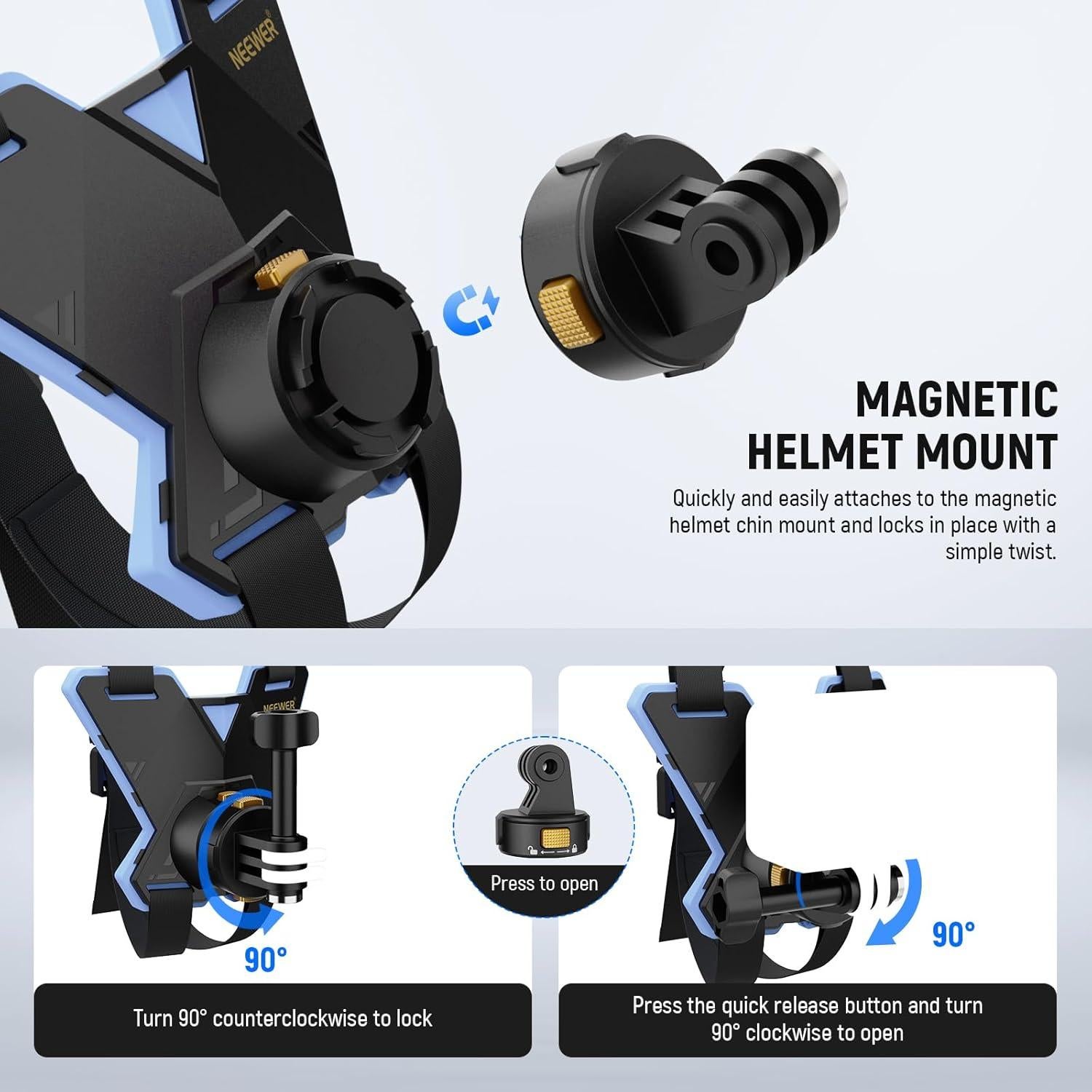 Kit de Montaje para Casco NEEWER GP19 Compatible con GoPro