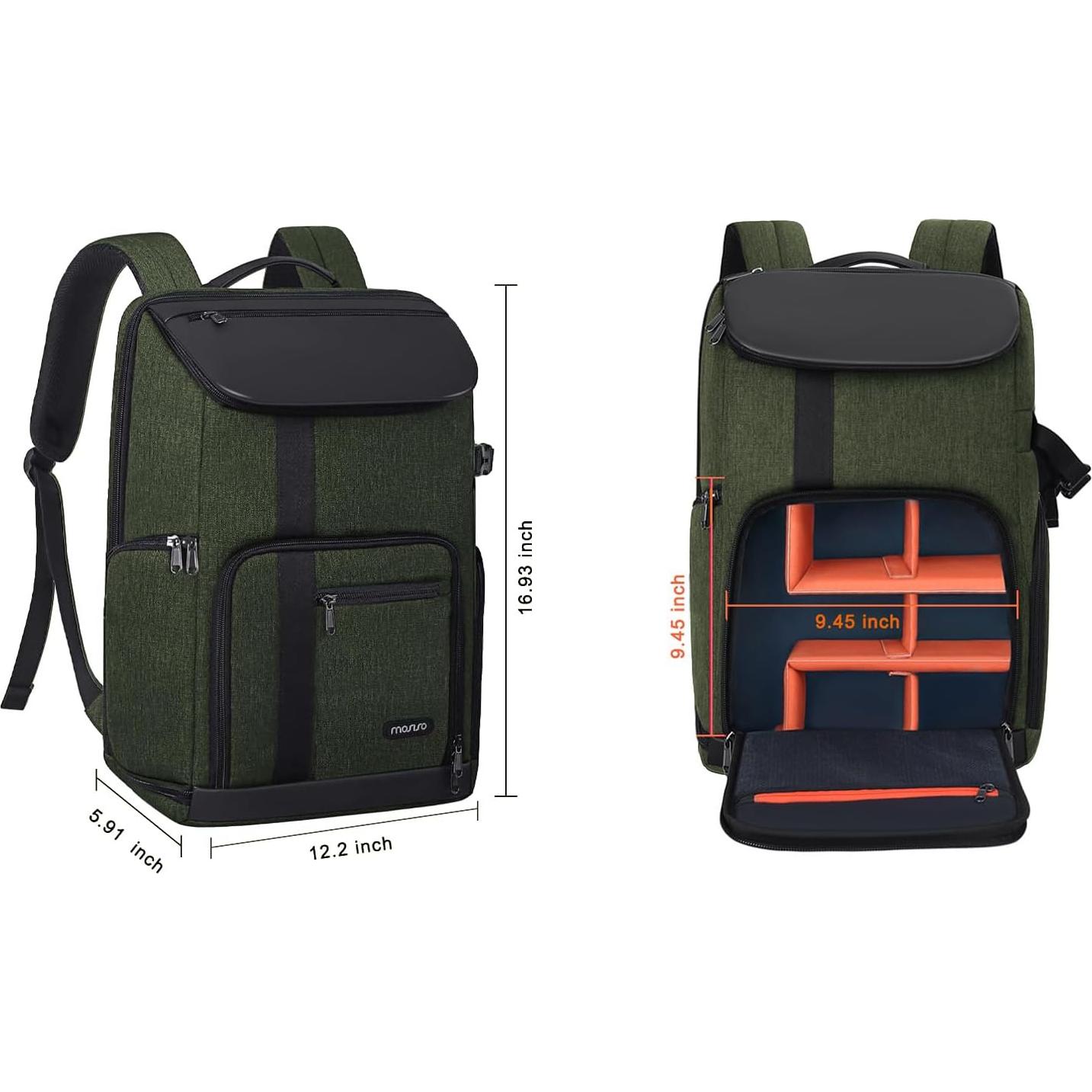 Mochila para cámara MOSISO 17.3" con compartimento para laptop