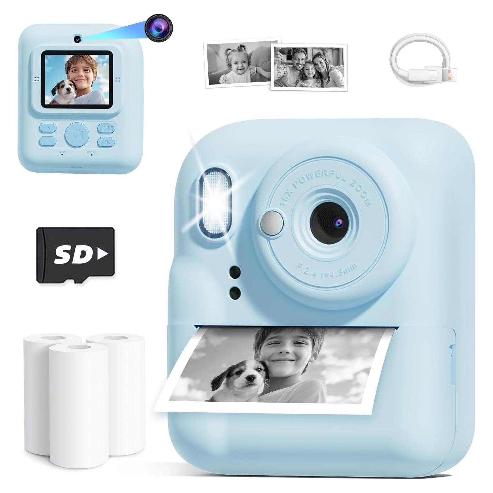 Cámara Instantánea Seckton para Niños 48MP Azul