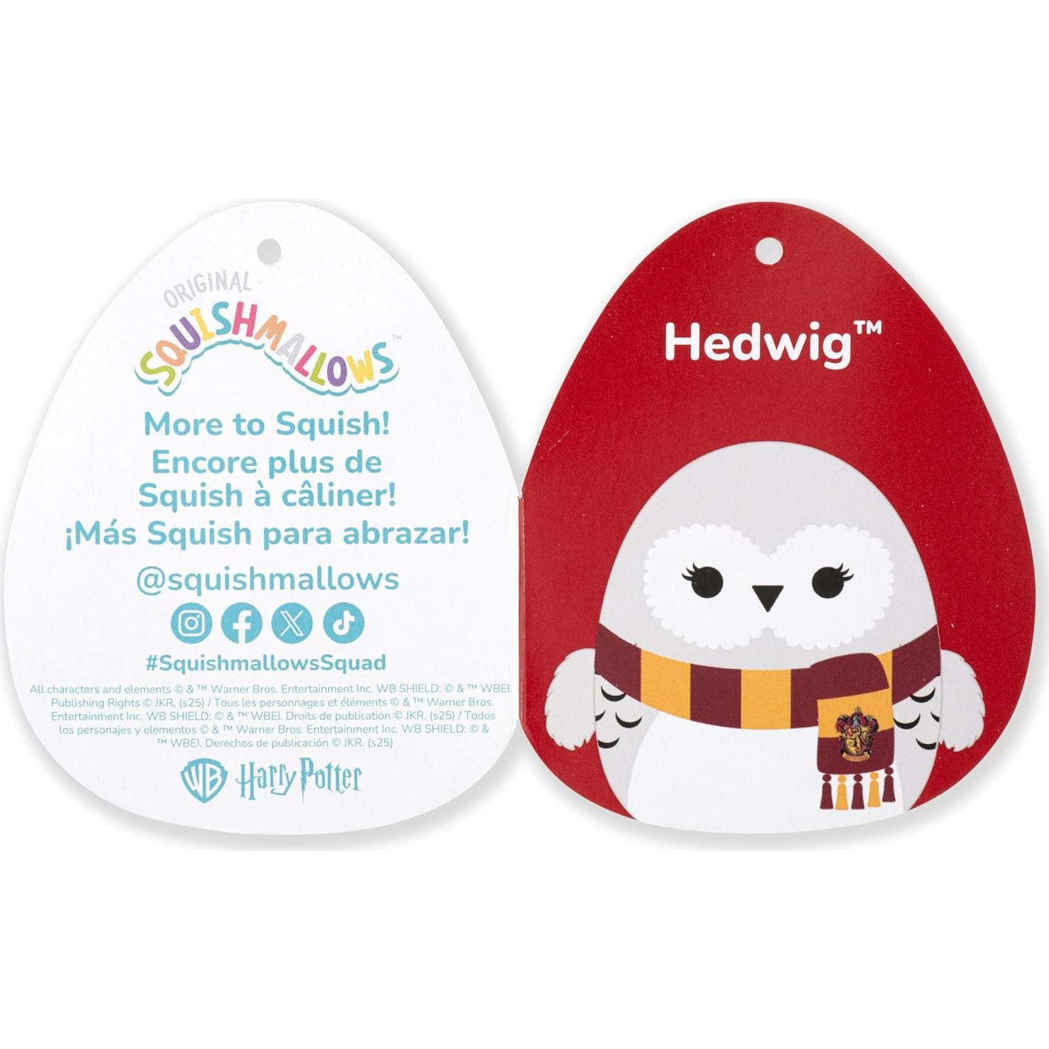 Peluche Squishmallows Hedwig 25.4cm Harry Potter Jazwares