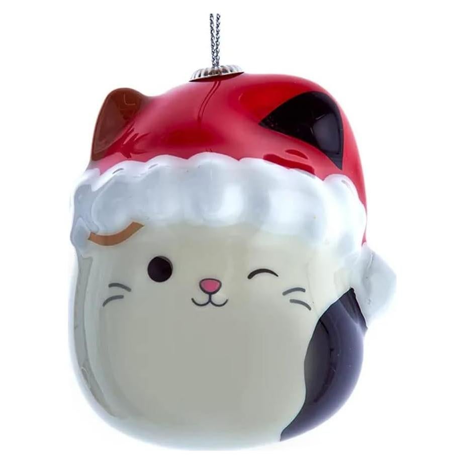 Adorno Navideño Squishmallows Kurt Adler - Cam con Gorro de Santa