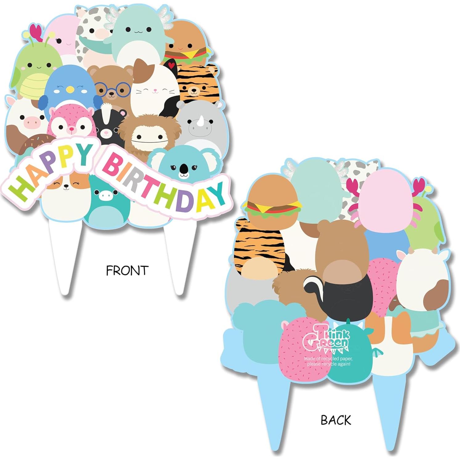 Adorno de Pastel Squishmellow Ecológico 17.78x24.13cm