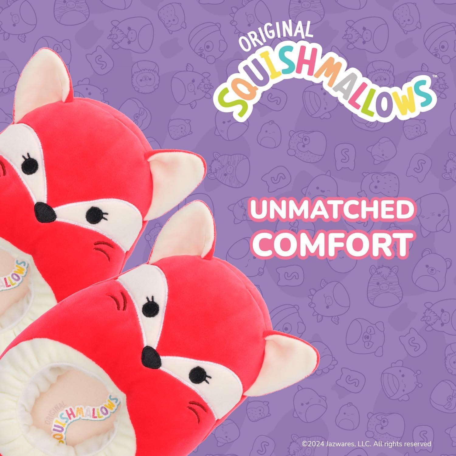 Pantuflas Squishmallows Fifi la Zorra para Niños y Adultos