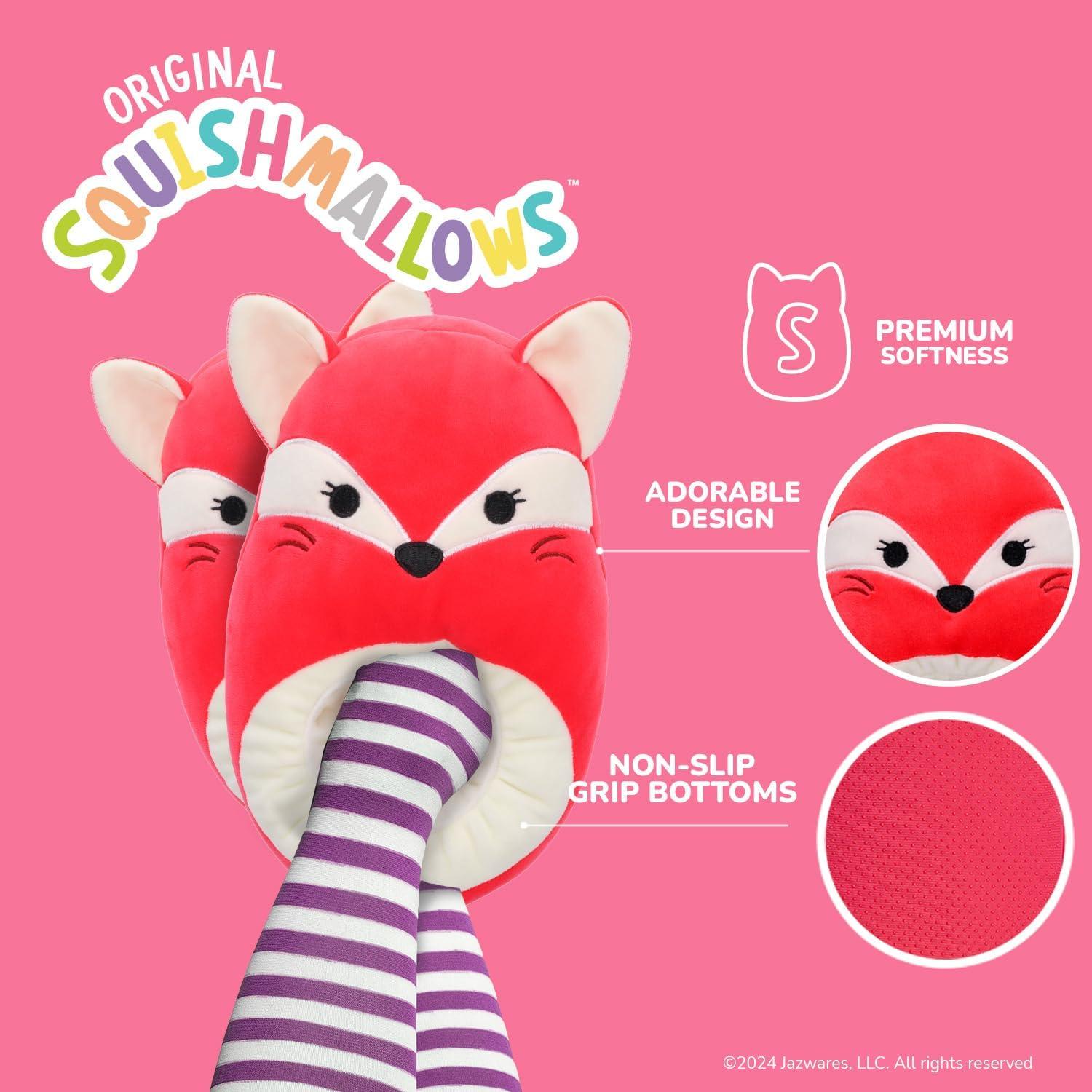 Pantuflas Squishmallows Fifi la Zorra para Niños y Adultos