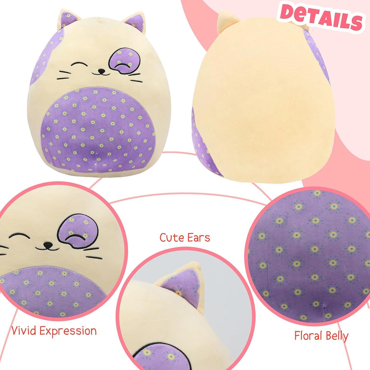 Almohada de Felpa Gigante Gatito Mushymallow 50.8 cm Floral