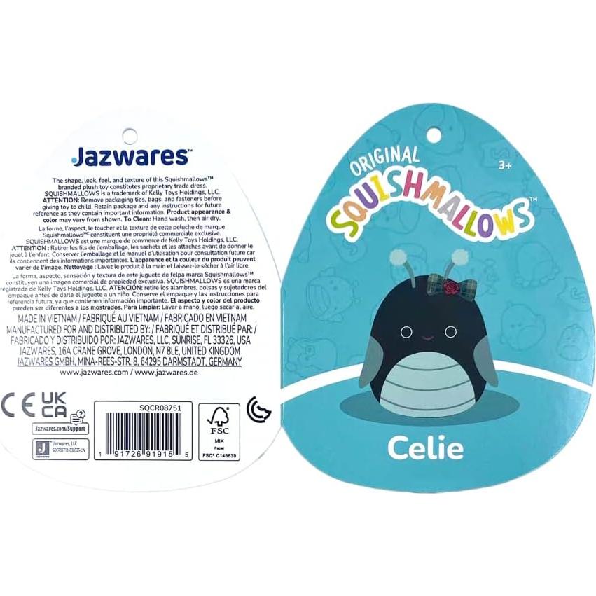 Squishmallows Celie Langosta Verde y Negra 35.5cm Jazwares