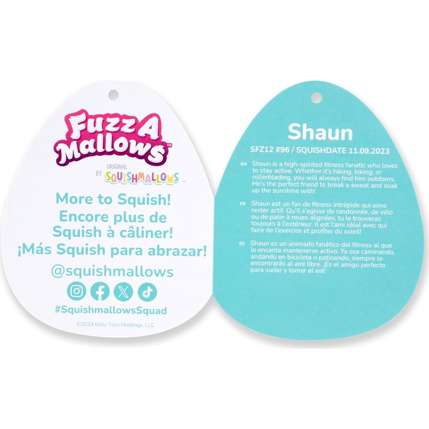 Squishmallows Shaun el Perro Schnauzer 30 cm - Raro Exclusivo 2024