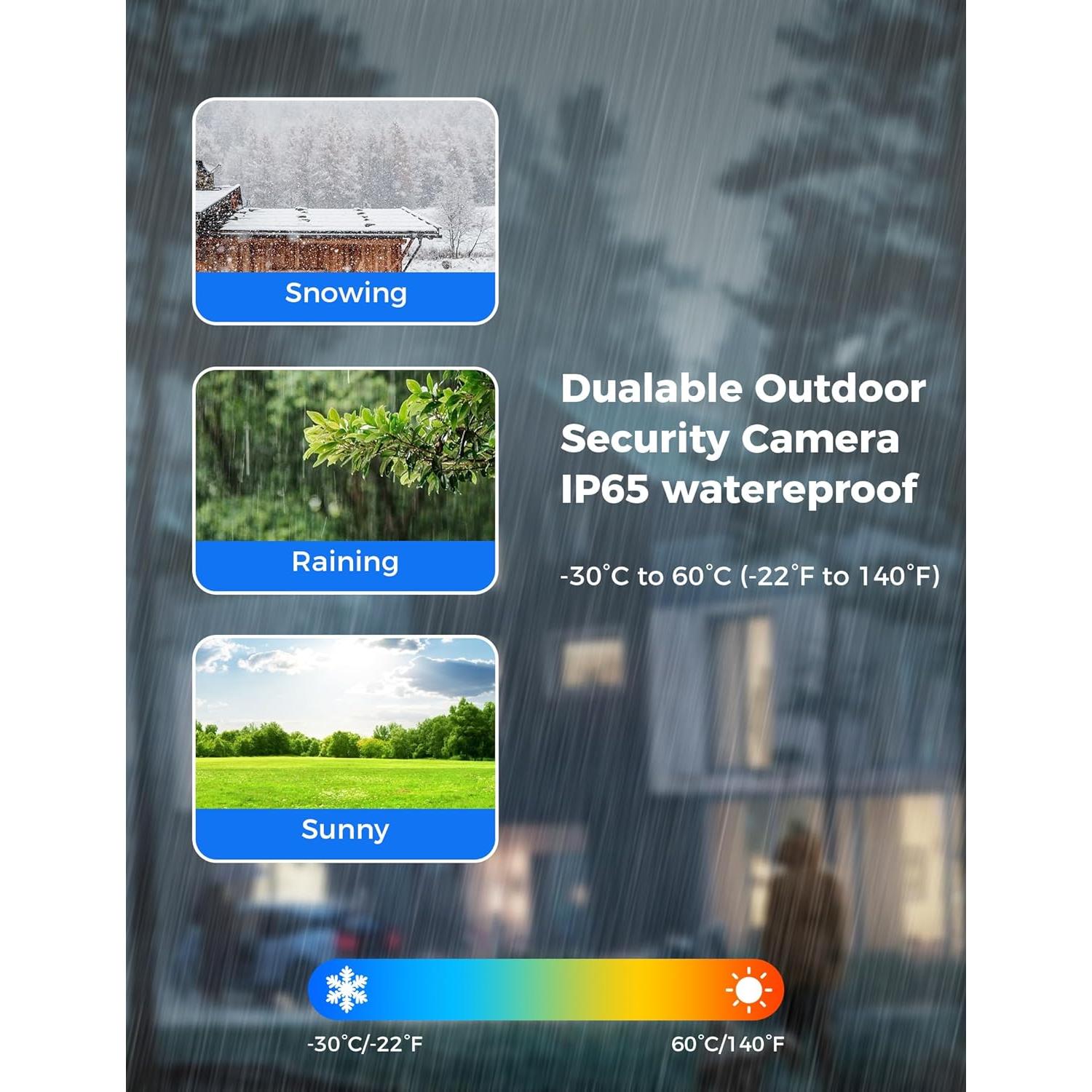 Cámara de Seguridad Inalámbrica Hiseeu TZ-HB312, 1296p, IP65