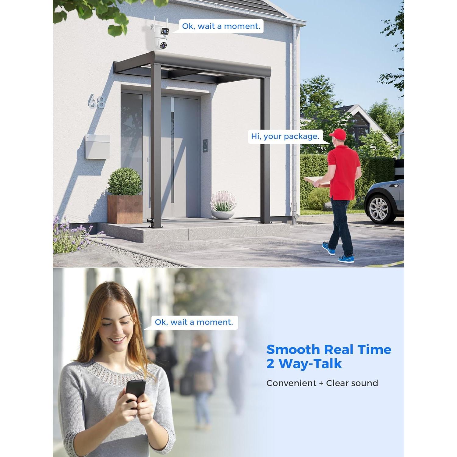 Cámara de Seguridad Inalámbrica Hiseeu TZ-HB312, 1296p, IP65