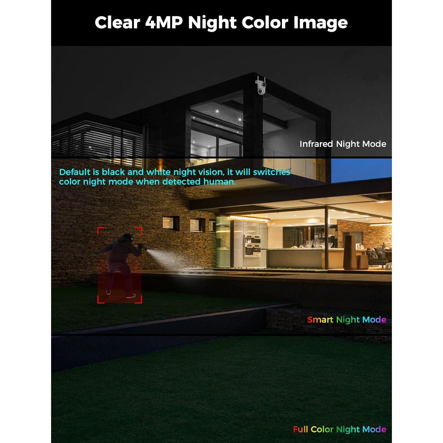 Cámara de Seguridad Inalámbrica Hiseeu TZ-HB312, 1296p, IP65