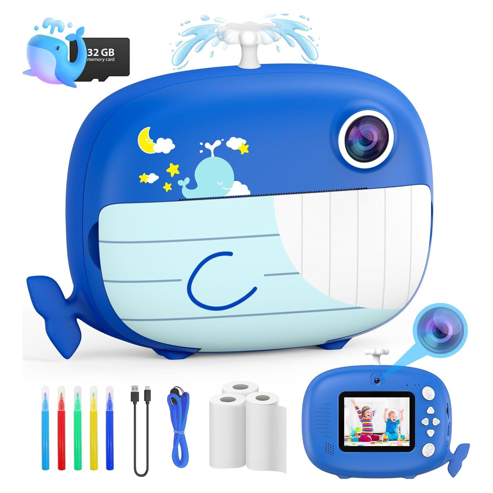 Cámara Instantánea Usteetic P82 para Niños 12MP 1080P Azul