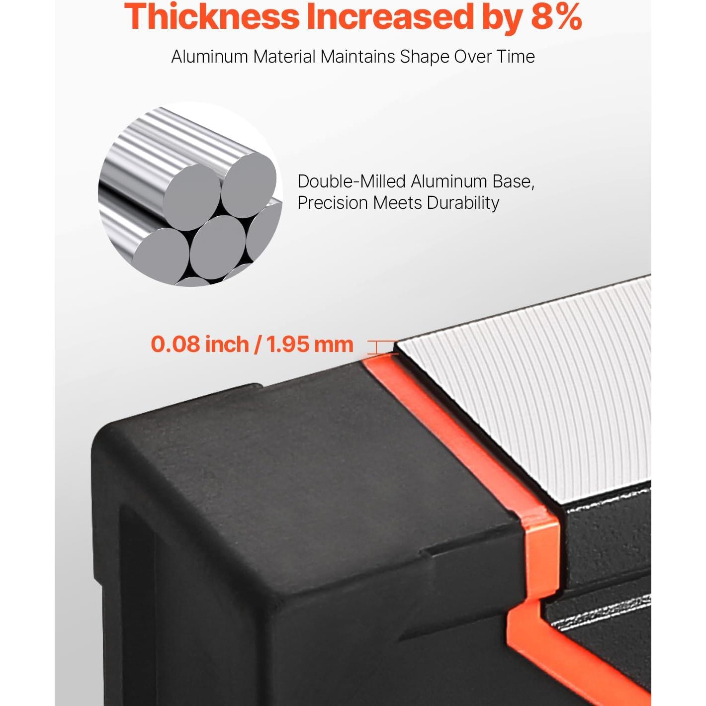 Juego de Niveles Torpedo VEVOR 4 Piezas Aluminio 10-48 cm