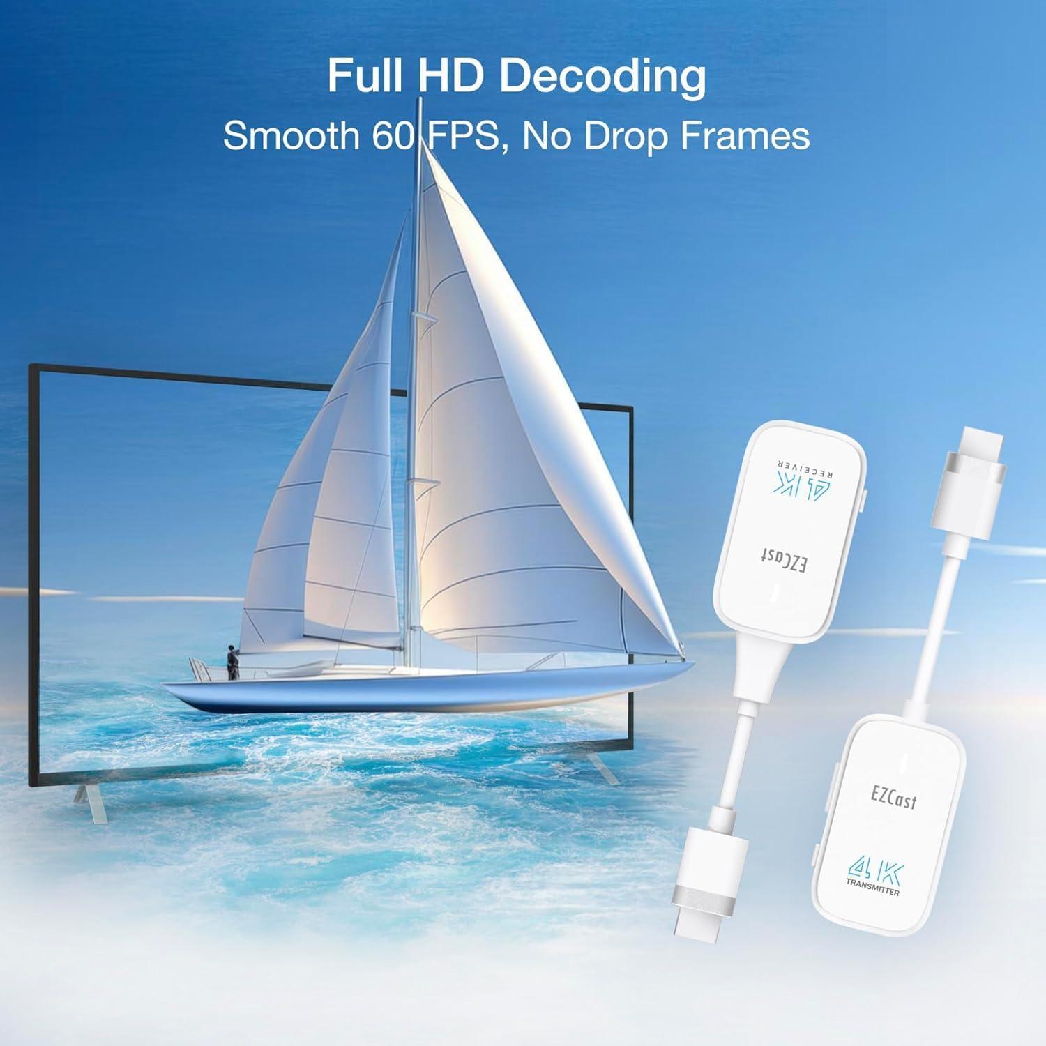 Transmisor y receptor HDMI inalámbrico EZCast 4K 30Hz 30m