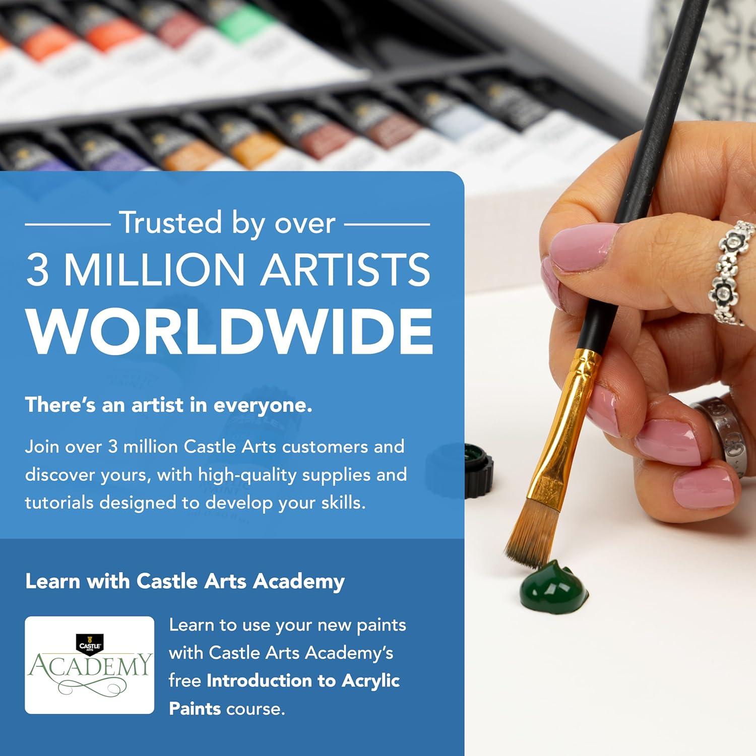 Juego de Pintura Acrílica Castle Art Supplies 48 x 22 ml - Colores Intensos