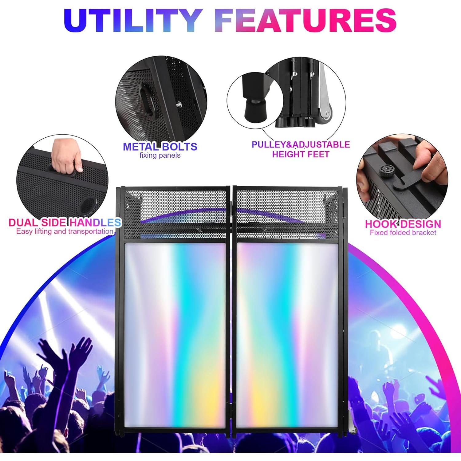 Mesa DJ Portátil Facade 104 cm x 50 cm - Estructura Metal Negra