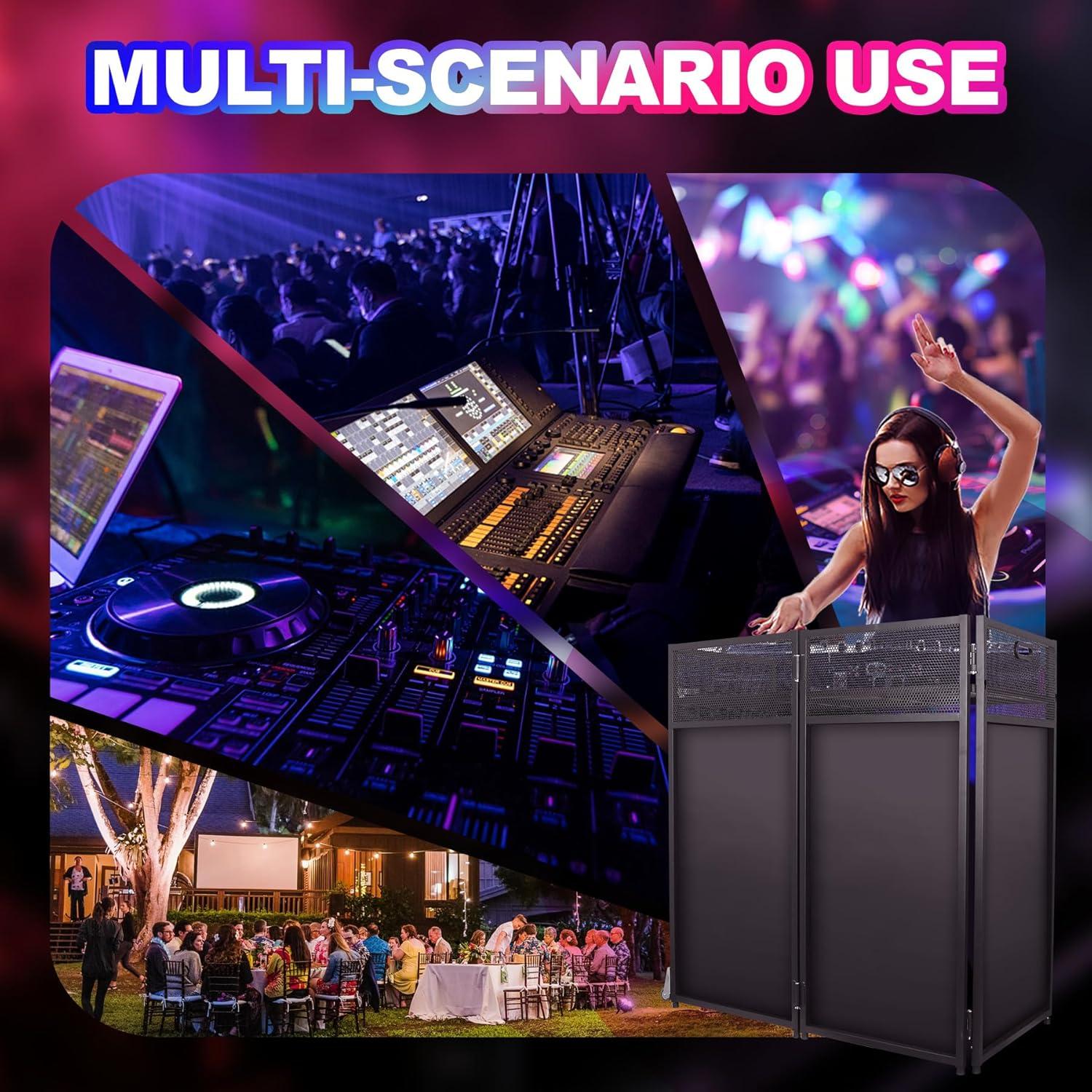 Mesa DJ Portátil Facade 104 cm x 50 cm - Estructura Metal Negra