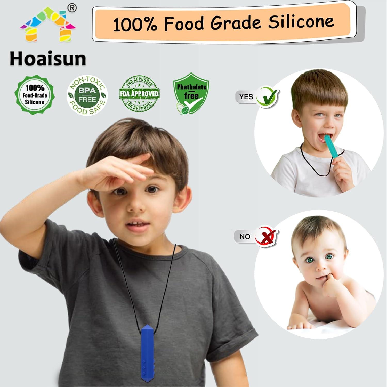 Collares Masticables Sensoriales Hoaisun - Paquete de 8 para Niños