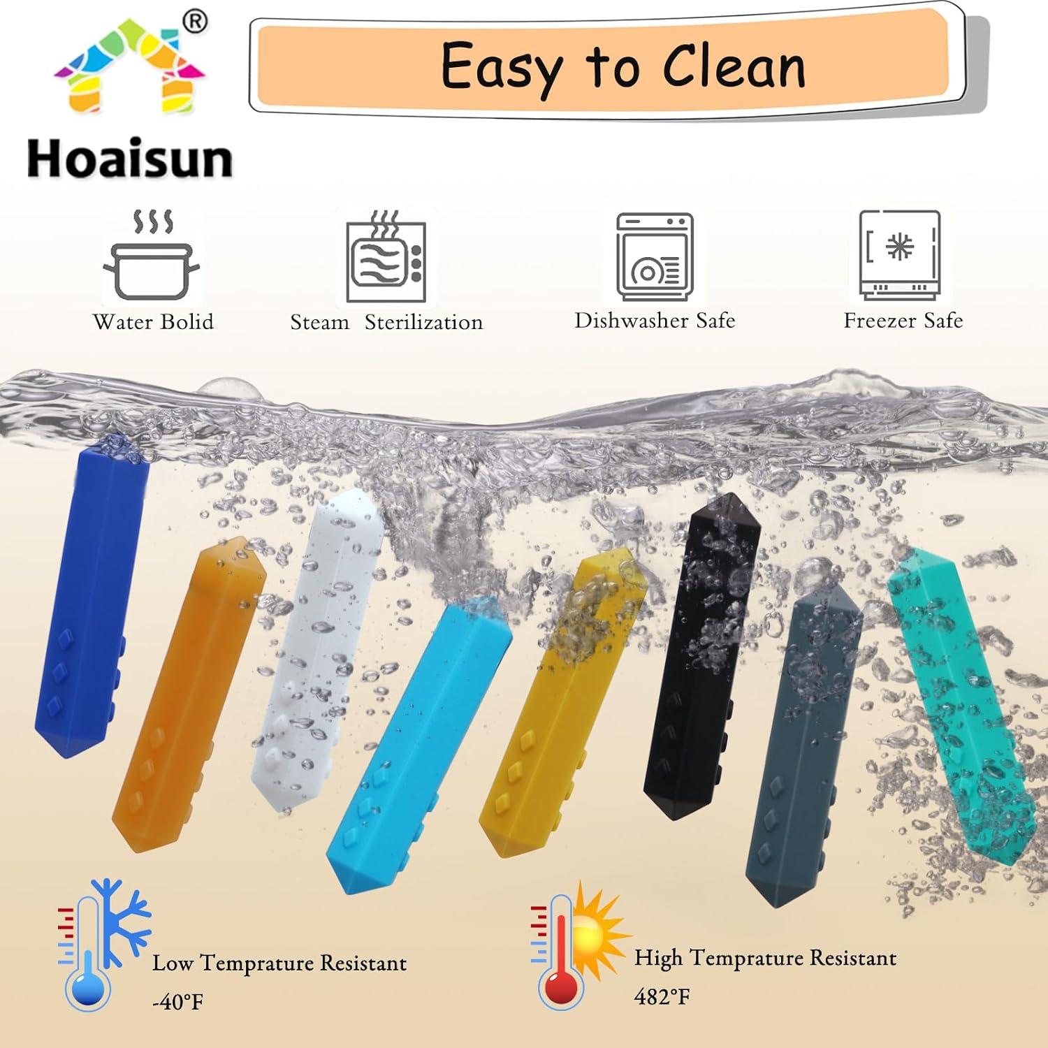 Collares Masticables Sensoriales Hoaisun - Paquete de 8 para Niños