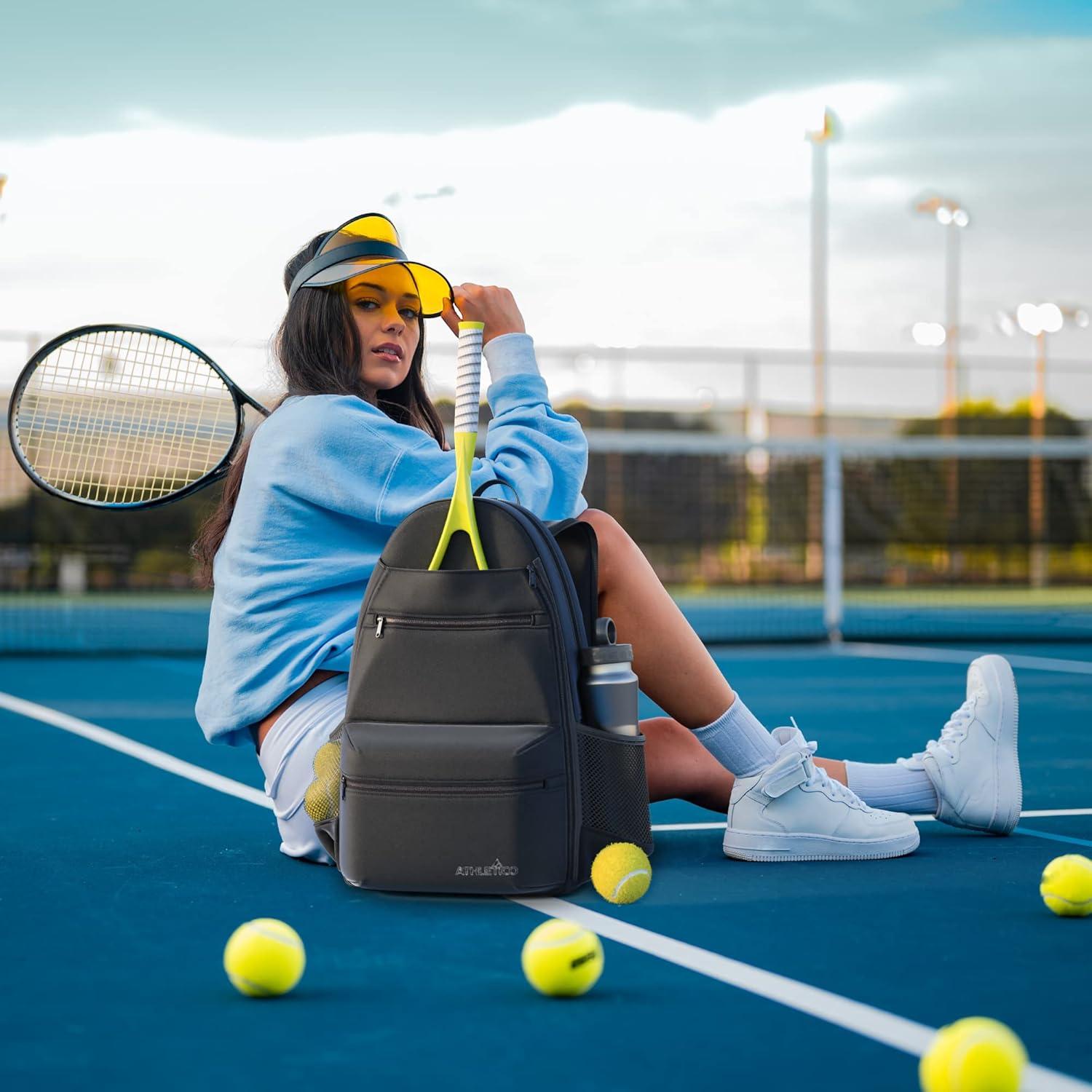 Mochila de Tenis Athletico City para 2 Raquetas - Negro