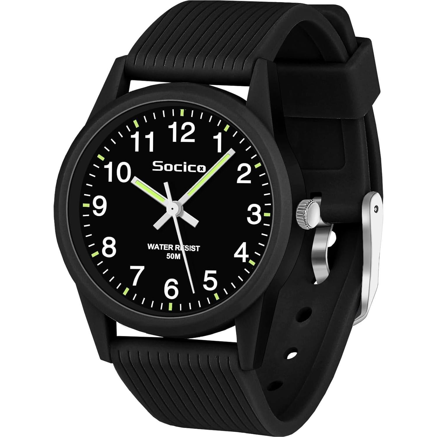 Reloj Analógico SOCICO para Niños 50M Impermeable Camo