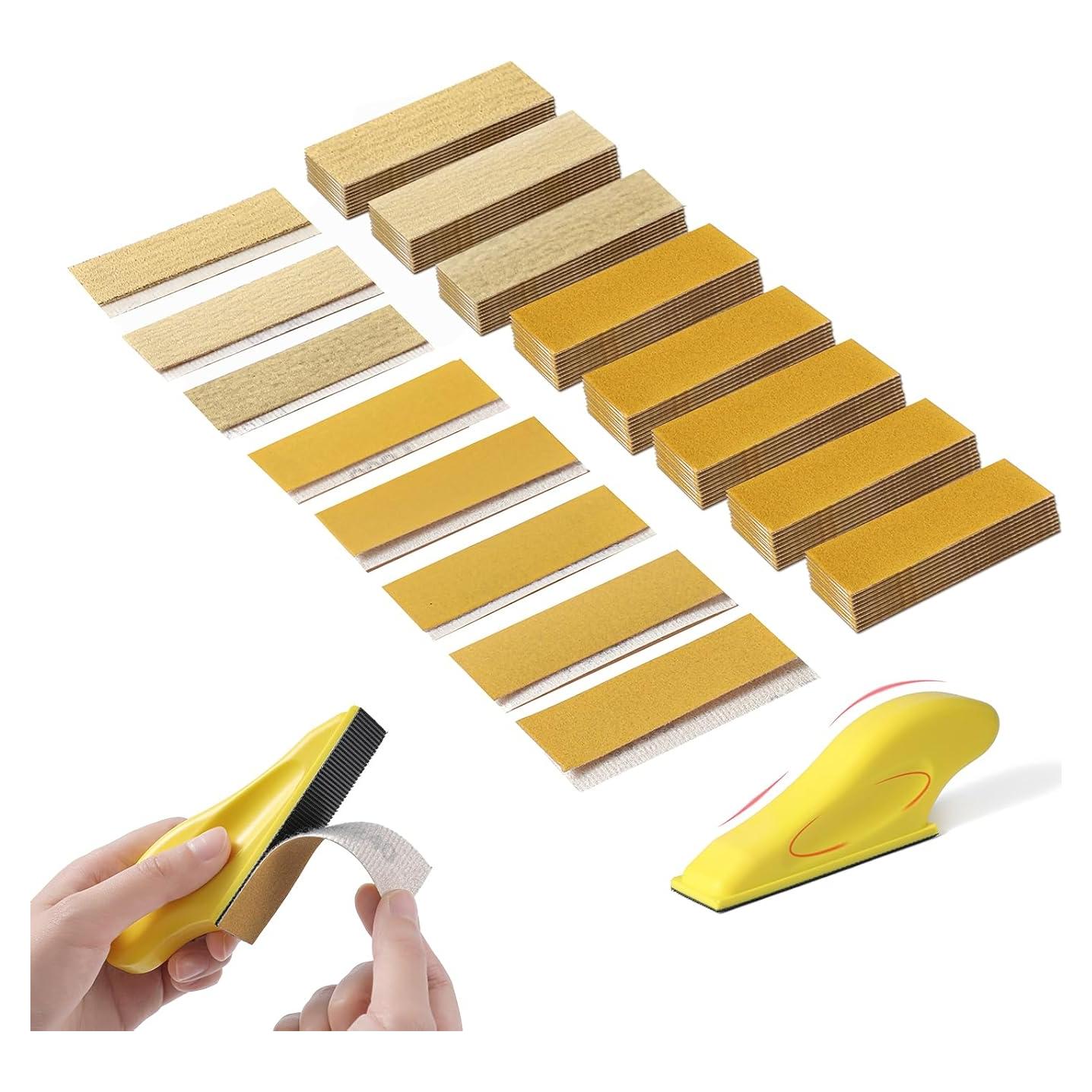 Kit de Papel de Lija 80 PCS AutKerige 8.89x2.54 cm Grano 80-800