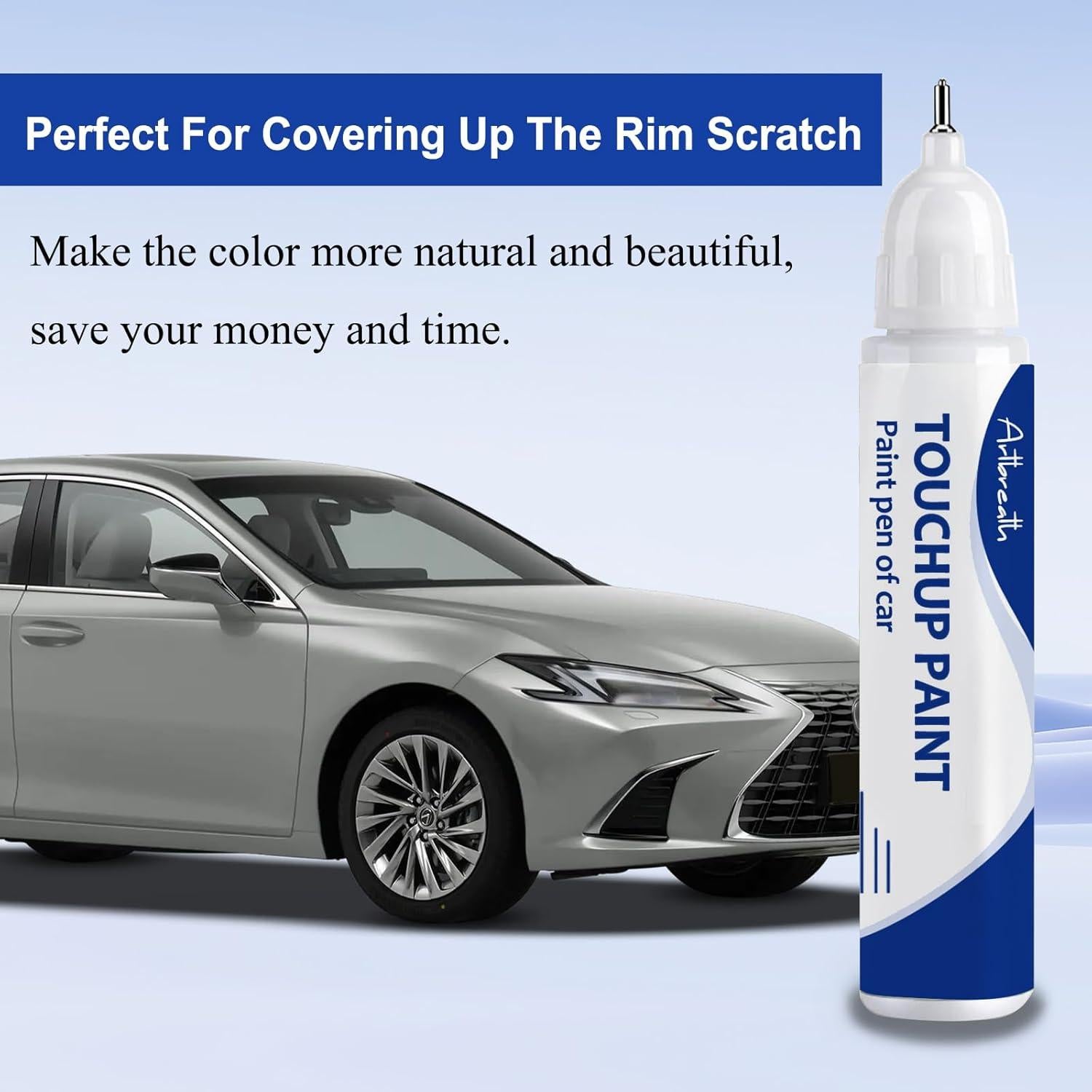 Atomic Silver(1J7) Touch Up Paint for Lexus-Exact Match–Chips and Nicks Car Paint Scratch Repair Kit Automotive Paint Pen for 2025 ES/2024 IS/2024 LS/2025 UX HYBRID/NX/2024 RX/GX/RZ/LX