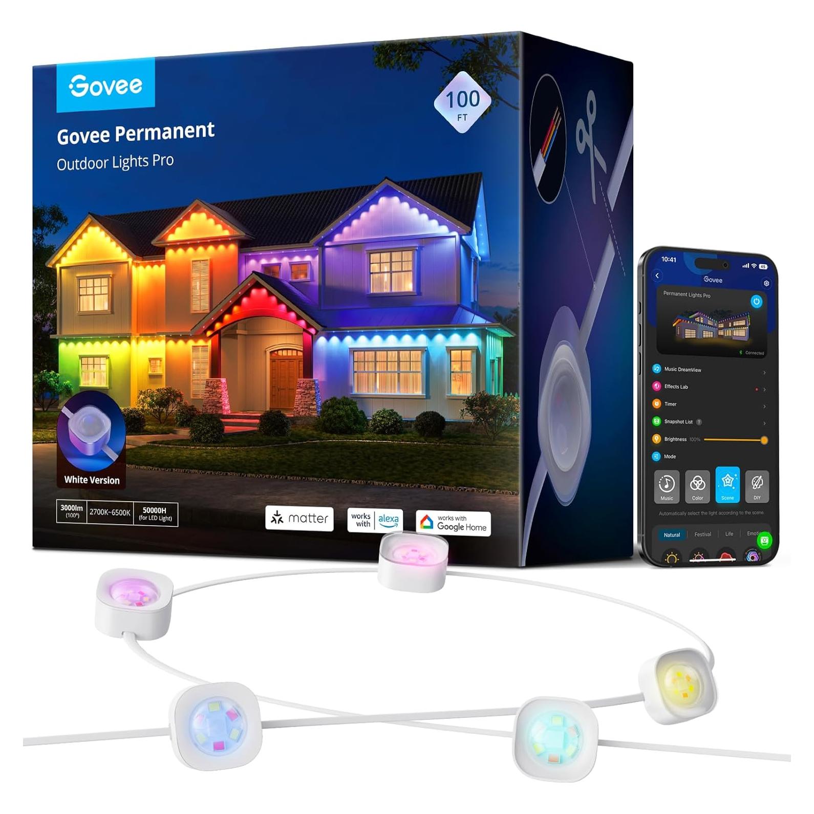 Luces LED RGBIC Govee Pro 30.48m IP67 para Exterior