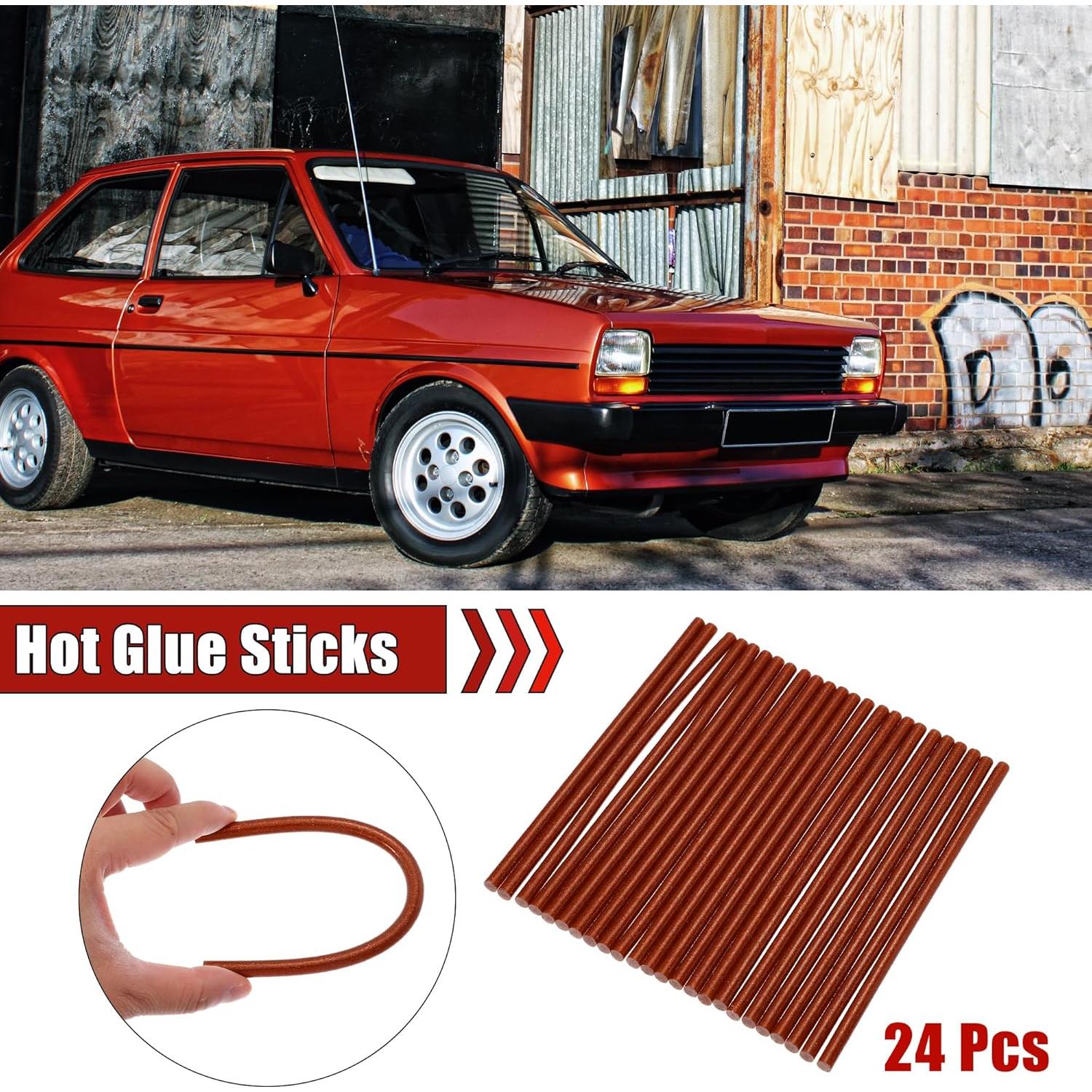 Palos de Pegamento Termofusible X AUTOHAUX 24pcs 7x200mm Rojo